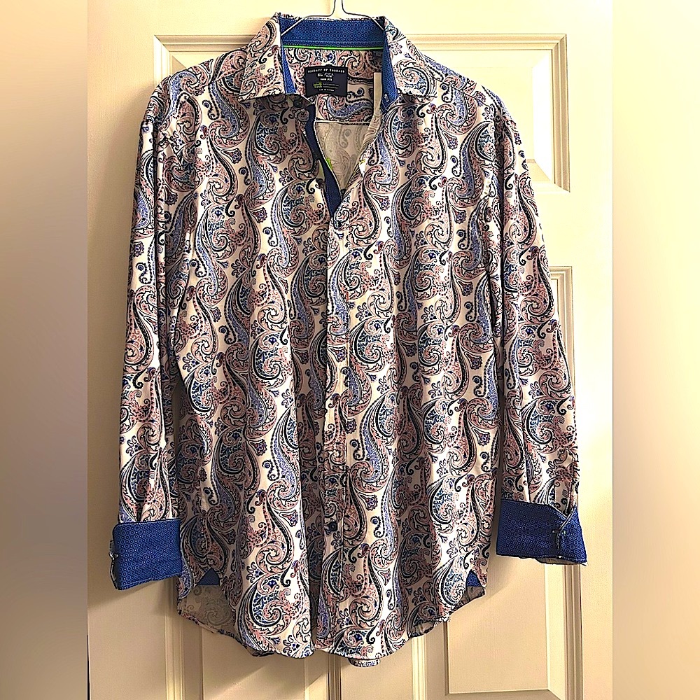 NWT Men’s XL Slim Fit Paisley Dress Shirt
